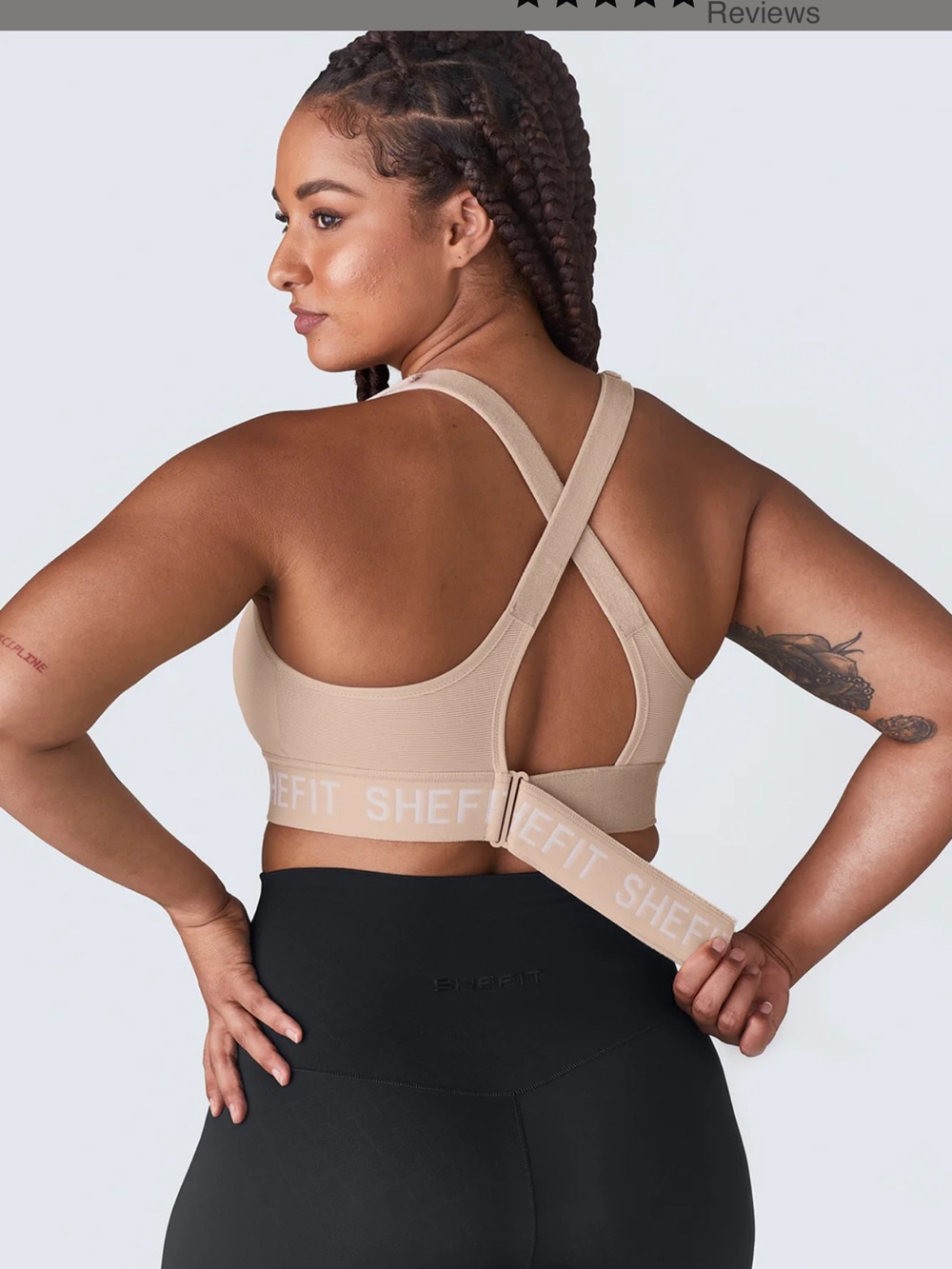 SHEFIT Blush Front-Zip High Support Sports Bra 1 Luxe - Picture 2 of 6